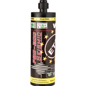 Vesta PRO-200 Seismic Kimyasal Dübel 410 ml | ETA Onaylı Seismik C1 Styrene Free Yüksek Dayanımlı Beton Ankraj Harcı